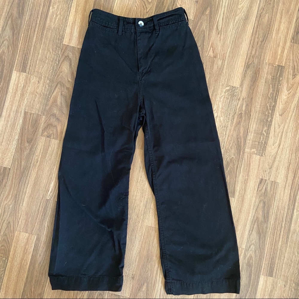 Free People ankle crop black pant